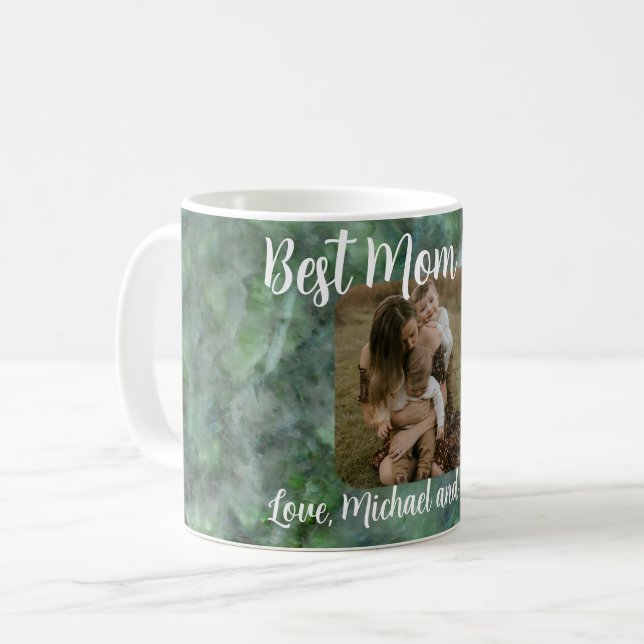 Mug Elégant motif en marbre de quartz vert (Devant gauche)