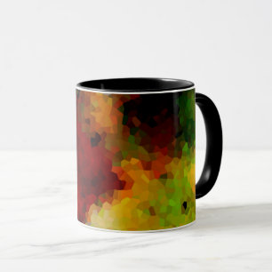 Mug Élégant, motif en mosaïque, multicolore, abstrait