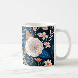 Mug Élégant motif floral | Art Botanique Vibrant Des
