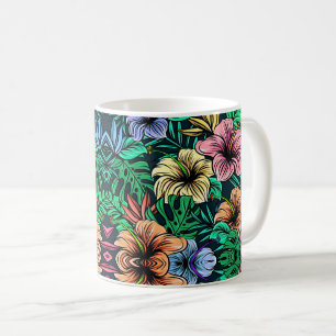 Mug Élégant motif floral avec vibrant botanique
