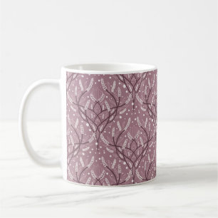 Mug Élégant motif floral de la vigne de lavande