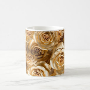 Mug Élégant motif floral en 3D, motif de fleurs