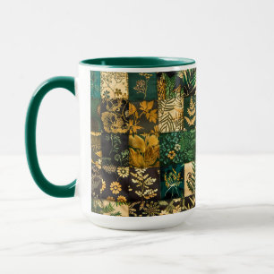 Mug ✨Élégant motif floral en patchwork botanique