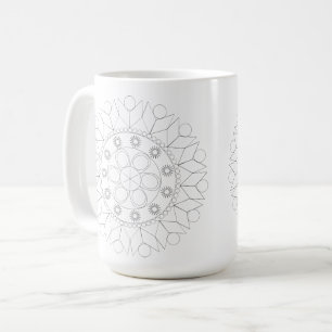 Mug - Élégant Motif Mandala à couleur