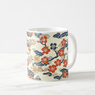 Mug Élégant Motif sans couture en fleur de cerisier (1