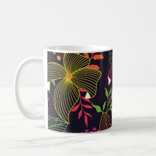 Mug Elégant motif sans couture florale, design artisti