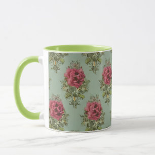Mug Élégant Motif victorien de Rose rouge