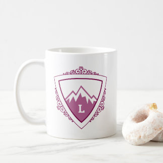 Mug Elegant Mountain Crest Monogram