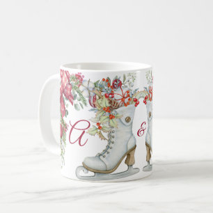 Mug Élégant Noël Patinage sur glace