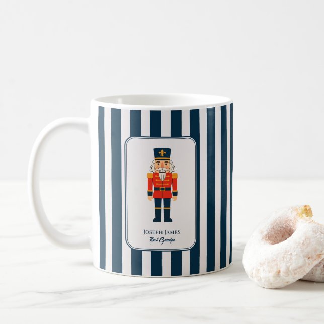 Mug Elegant Nutcracker on The Blue Stripes (Avec donut)