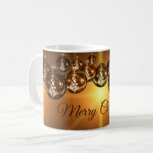Mug Élégant or Brown ornement de Noël