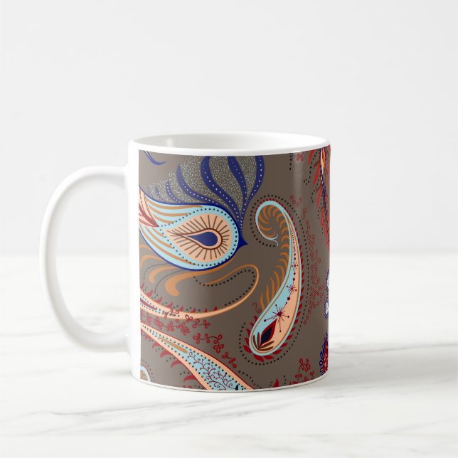 Mug Elegant Paisley Imprimer : Motif Vintage (Gauche)