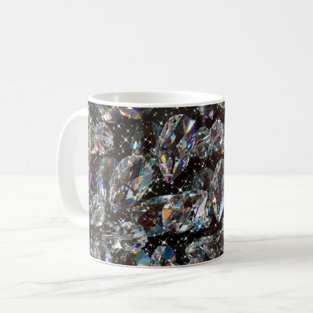 Mug Élégant Parties scintillant de diamant (Devant gauche)