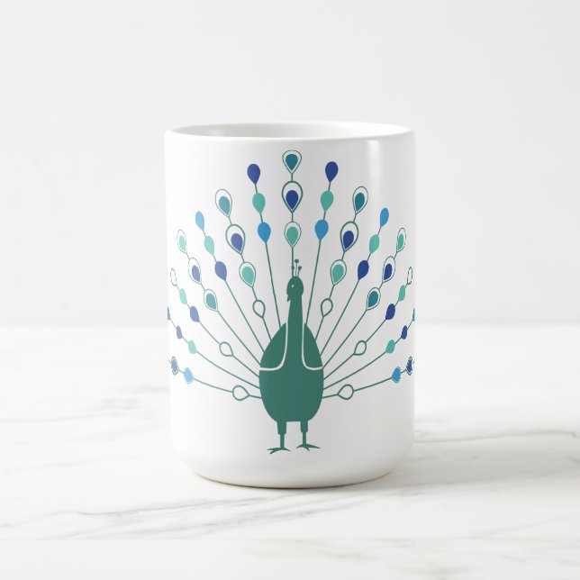 Mug Elegant Peacock Silhouette (Centre)