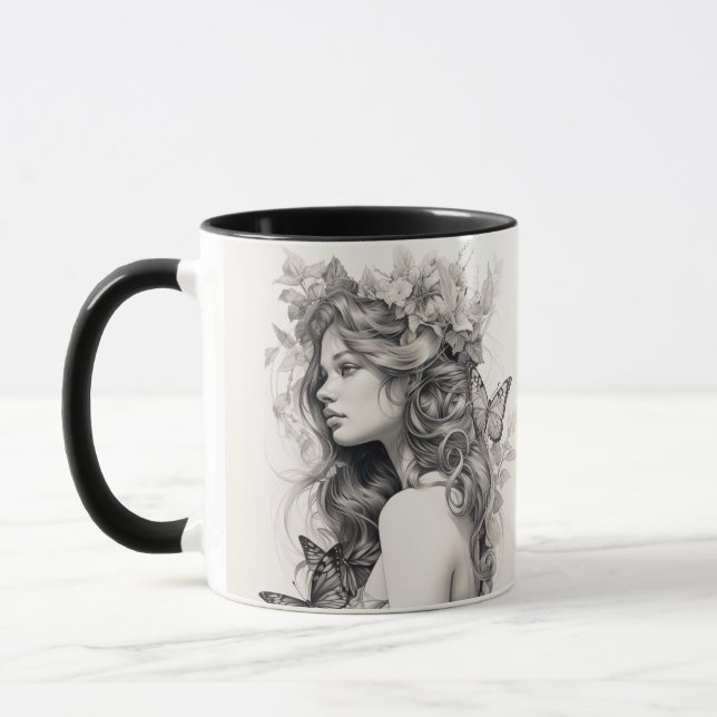 Mug Elégant photo moderne personnalisée et personnalis (Gauche)