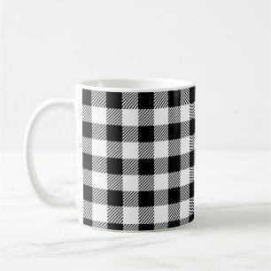 Mug Élégant plat de buffle blanc et noir