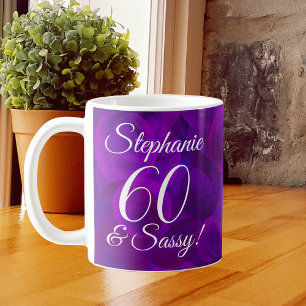 Mug Elégant Purple 60 et Sassy Birthday Personnalisé