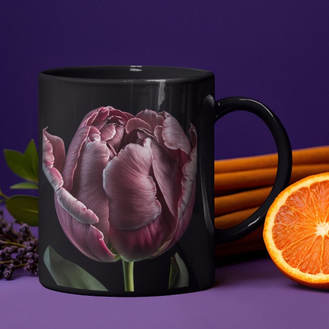 Mug 'Elegant Purple Tulip' 15 ou 18 oz (Créateur téléchargé)