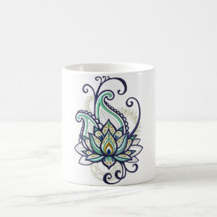 Mug Élégant puzzle de lotus paisley