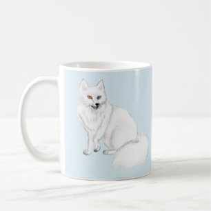 Mug Élégant Renard Arctique avec Motif Flocon de N