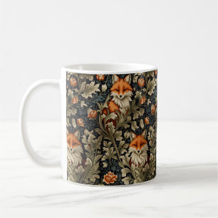 Mug Élégant Renard William Morris Inspiré Motif