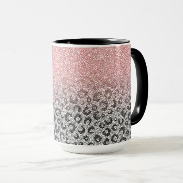 Mug Élégant Rose Gold Parties scintillant Empreinte de (Devant droit)
