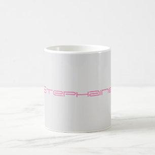 Mug Élégant rose Grey Votre nom Remplacement