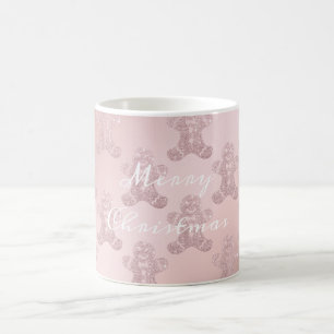 Mug Élégant Rose Parties scintillant en or Motif de pa