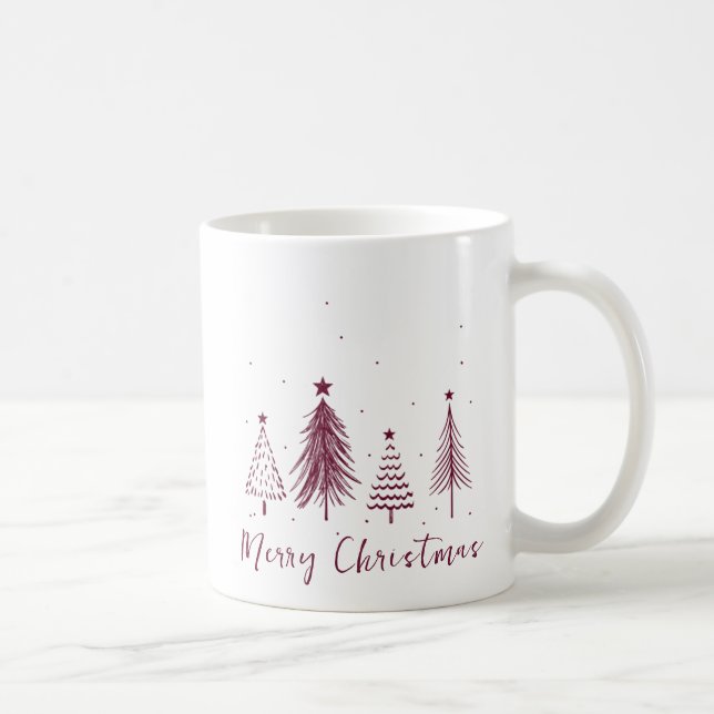 Mug Élégant sapin de Noël Joyeux Noël (Droite)