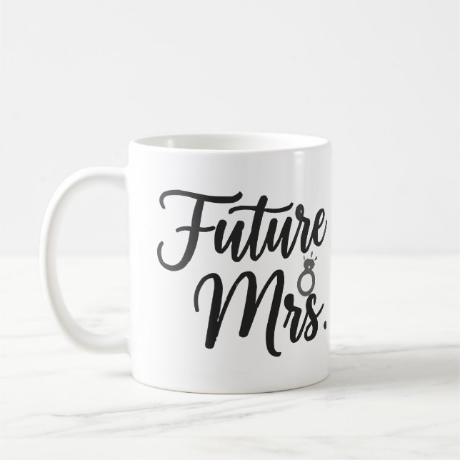 Mug Élégant script "Future Mrs." & Bague Future Mariée (Gauche)