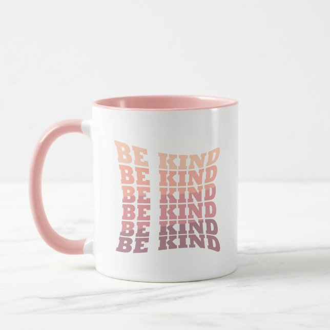Mug Élégant Script Moderne Sois gentil Gentillesse (Gauche)
