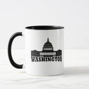Mug Élégant Script Simple Washington DC