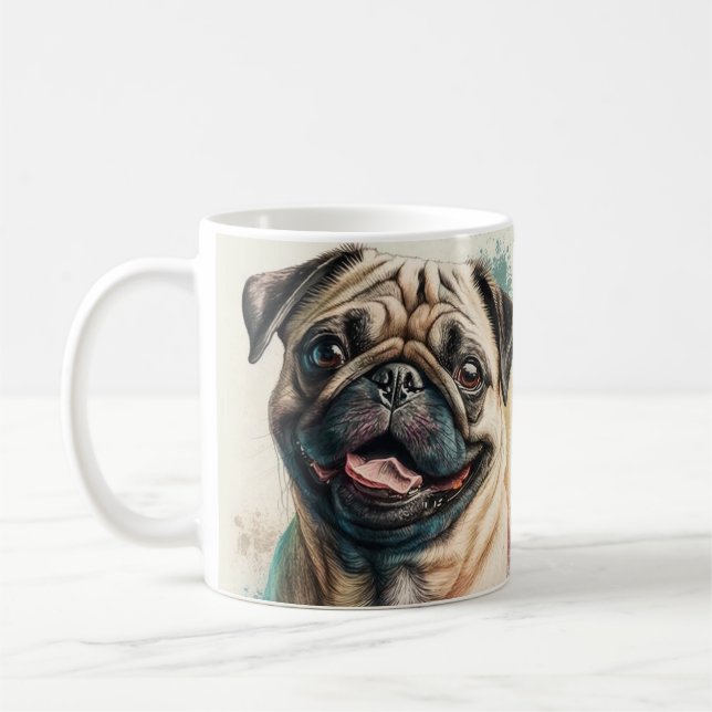 Mug Elegant Simple Custom Pet's Simple Modern Photo (Gauche)