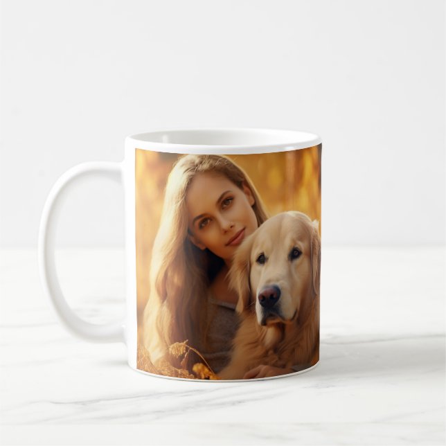 Mug Elegant Simple Custom Pet's Simple Modern Photo (Gauche)