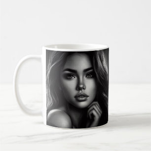 Mug "Elegant Simplicity Sketch Art Girl Mug"
