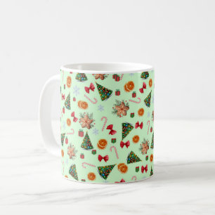 Mug Élégant Sucré Mignon Cookies de Noël Canne à Sucre