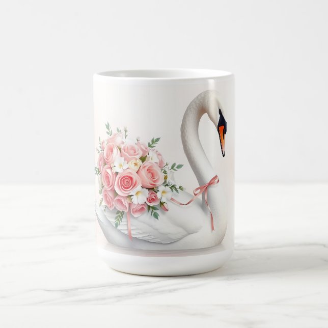 Mug Elegant Swan with Roses (Centre)