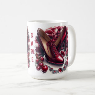 Mug Élégant talons rouges hauts avec cerise