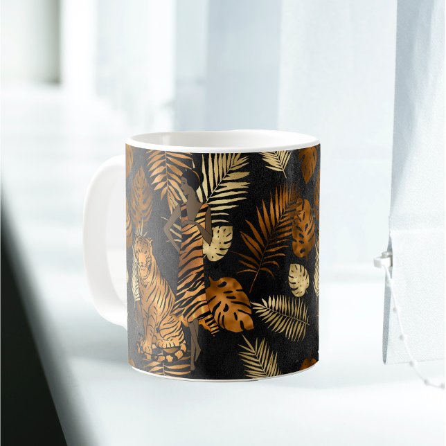Mug Élégant tigre noir en cuivre (Créateur téléchargé)