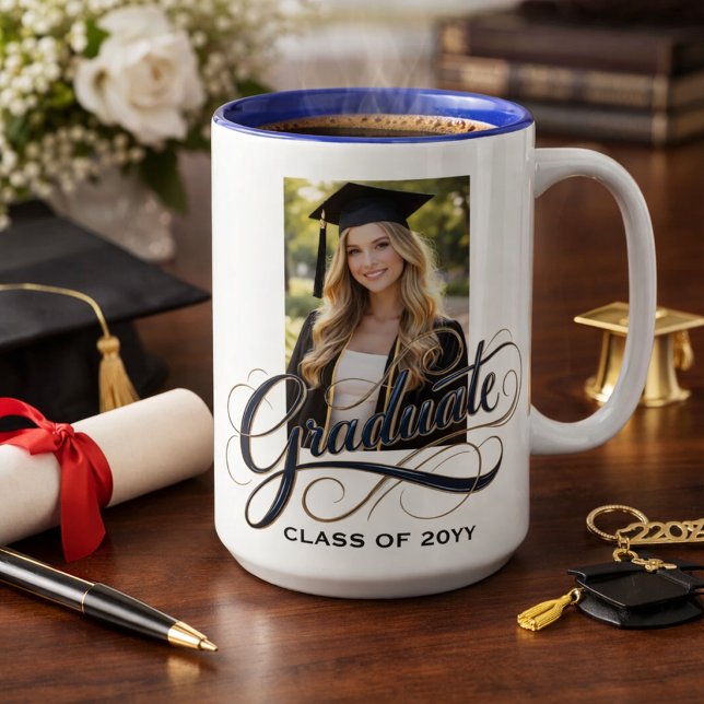 Mug Élégant travail artistique de script de fin d'étud (Créateur téléchargé)