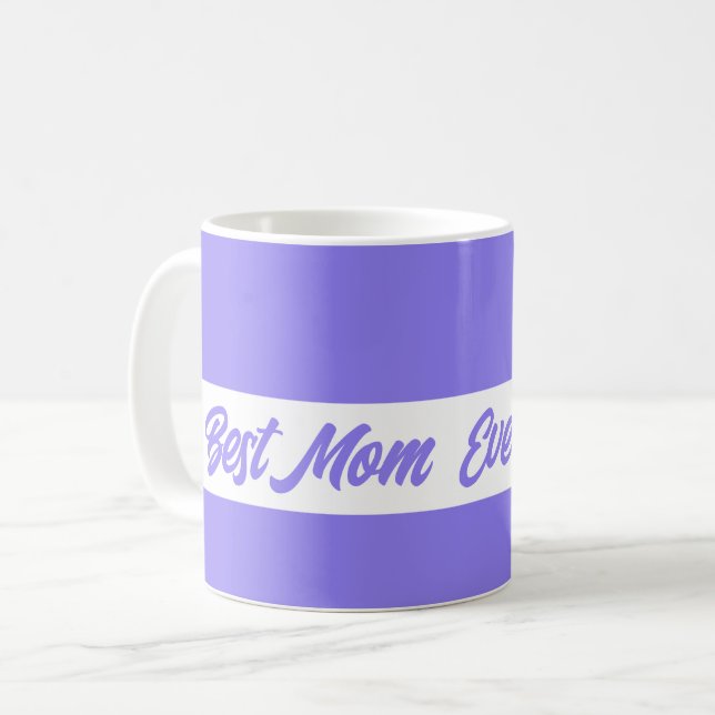 Mug Élégant violet meilleure maman jamais (Devant gauche)