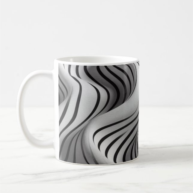 Mug Élégant Waves Fabric Design 5 (Gauche)