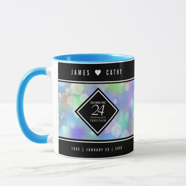 Mug Élégante 24e anniversaire du Mariage Opal (Gauche)