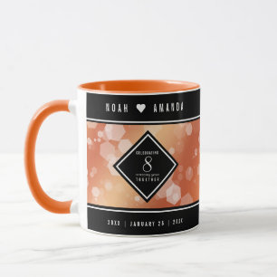 Mug Élégante 8ème anniversaire du Mariage de bronze
