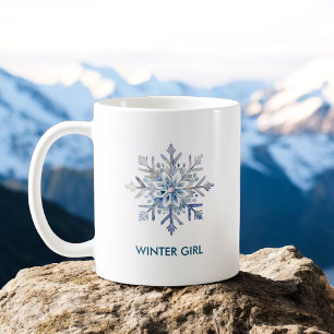 Mug Elégante aquarelle de flocon de neige