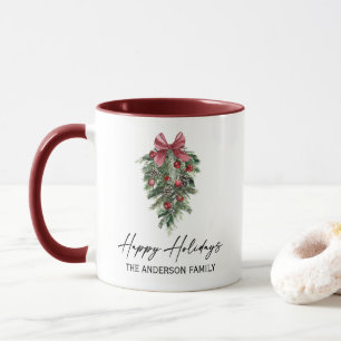 Mug Elégante aquarelle Pins Calligraphie Encre Vacance