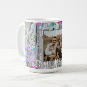 Mug Elégante aquarelle violet fleur sauvage mère en bo
