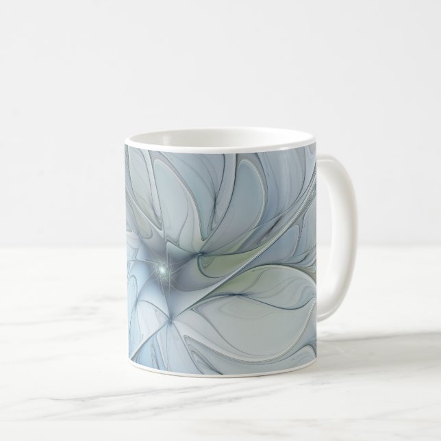 Mug Élégante beauté moderne abstraite art fractal fleu (Devant droit)