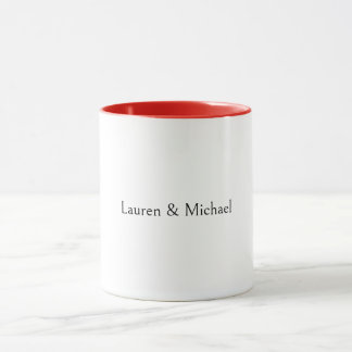 Mug Élégante calligraphie minimaliste mariage noir bla