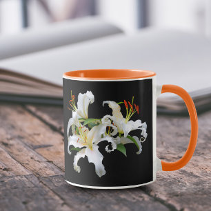 Mug Elégante Casablanca White Oriental Lilies